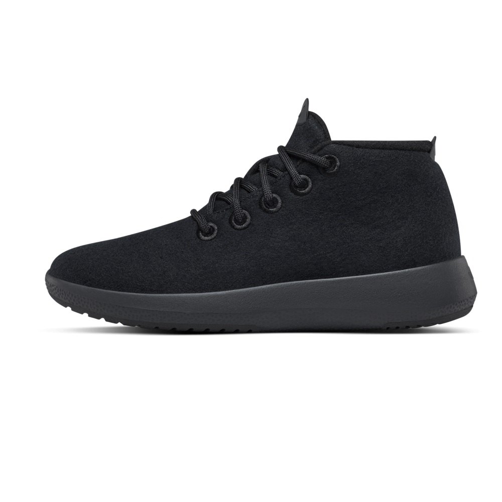 Allbirds Men\'s Boots Black - Wool Runner-up Mizzles - 12809TDHQ